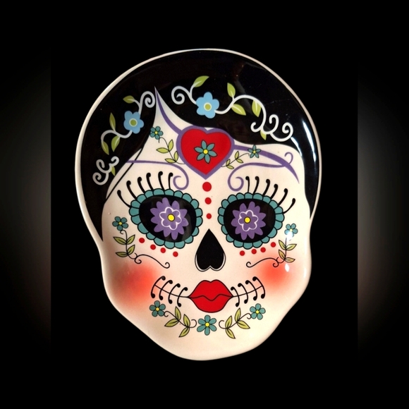 Cracker Barrel Day Of TheDead Spoon Rest/Trinket Dish - Picture 1 of 3